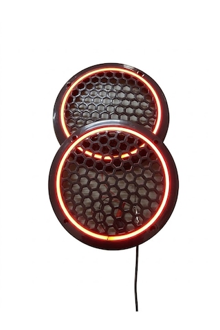 20cm Kırmızı Neon Ledli Hoparlör Kapağı
