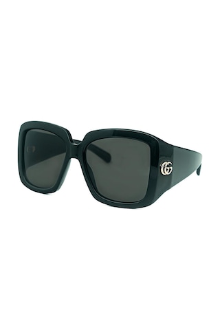 Gucci Gg 1402s 001 55 Kadın Kare Siyah Kemik Güneş Gözlüğü