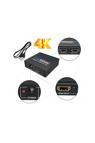 Hdmi Çoklayıcı 1 Giriş 2 Çıkışlı 1080P 3D Hdmi Splitter
