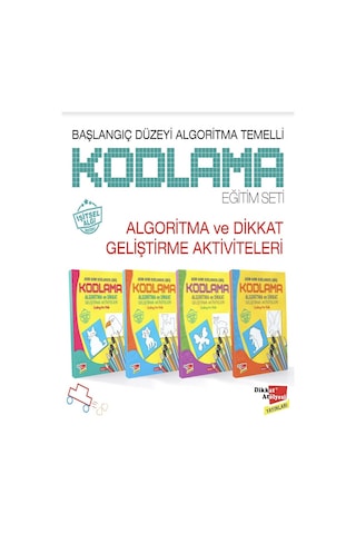Algoritma Temelli Adım Adım Kodlama 4'lü Set Dikkat Atölyesi Yayı