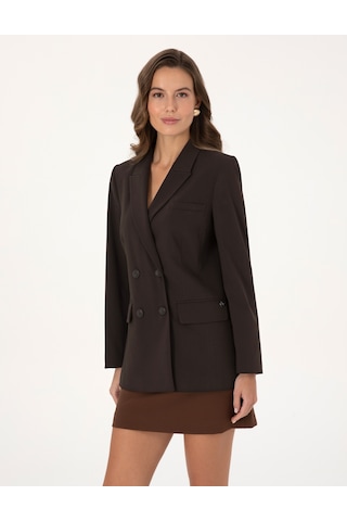 Pierre Cardin Kadın Koyu Kahverengi Ceket 50318351-vr084