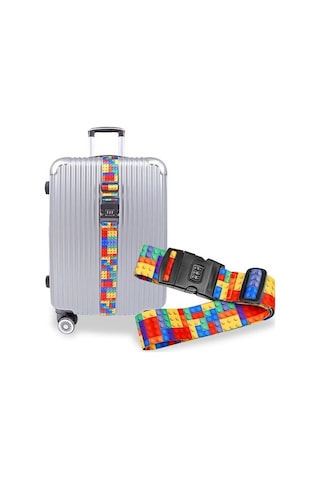 Besthome1 Seyahat Valiz Güvenlik Kemerleri Nilon Kendi Kodlu Kilitli Çapraz Tasarım 200-300cm Ayarlanabilir Abs Kilitle Blok De
