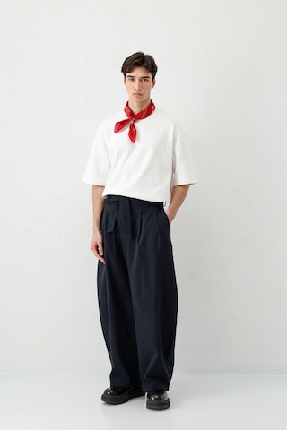 Vamos Barrel Fit Tailored Fit Kemerli Pantolon Lacivert