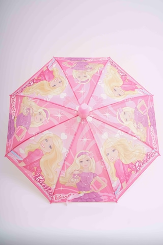 Kız Çocuk Barbie Pvc Kılıflı Otomatik Mekanizmalı Bardak Modelli Düdüklü Şemsiye Pembe
