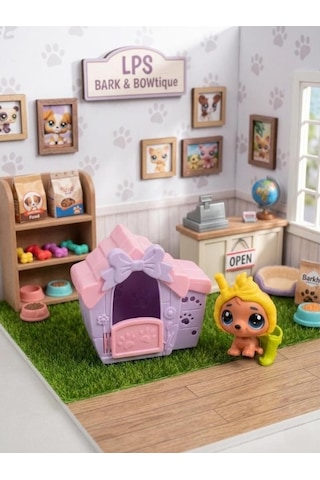 Pet Shop Minişler Dondurma Kostümlü Miniş Figür Ve Kulübe Oyun Seti Seri 3 Işıklı Paket Oyuncak