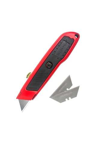 Workpro Wp213005 Alüminyum Gövde Geri Çekilebilir Rötuş Maket Bıçağı + 3 Adet Yedek Bıçak