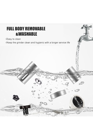 Createtech El İle Kullanımı Kolay Taşınabilir Kahve Değirmeni - Paslanmaz Çelik Konik, 40g, Ayarlanabilir, Fransız Pres & Türk Kahvesi Diğer