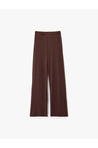 Koton Rahat Kalıp Bol Düz Paça Pijama Altı Bordo 6wlk40030mk Bordo