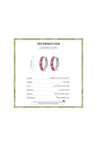 Flybuy 925 Ayar Gümüş Kalp Küpe - Elegan Kolye - Özel Günler İçin Orta Boy