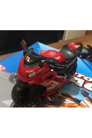 Oyuncak Sürtmeli Polis Motorsikleti 15 Cm Kırmızı Model Motorsiklet