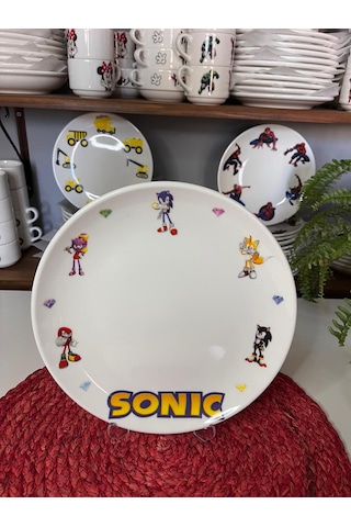 5 Parça Sonic Model Çocuk Bebek Yemek Takımı Beslenme Seti Çok Renkli