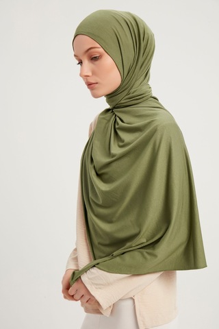 Merserize Penye Şal - Olive - ŞALESS