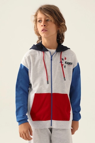 Kappa Erkek Çocuk Fullzıp Sweatshırt - Kar Melanj Kar Melanj