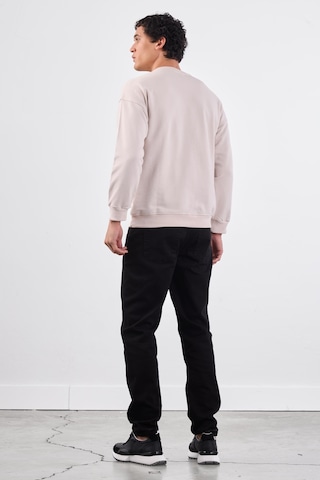 Dufy Bej Bisiklet Yaka Regular Fit Erkek Sweatshirt Bej