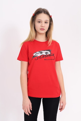Toontoy Kids Toontoy Unisex Çocuk Atatürk Baskılı Tişört 23072 Kırmızı