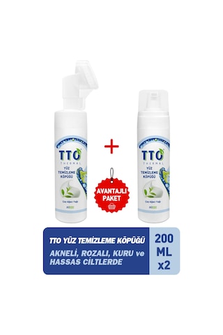 Tto Termal Çay Ağacı Yağlı Yüz Temizleme Köpüğü 2 x 200 ML