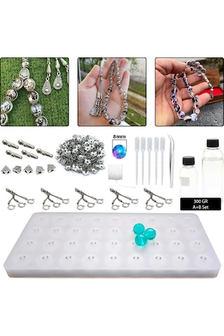 Epoksi Tesbih Kalıbı Yapım Seti 8 Mm