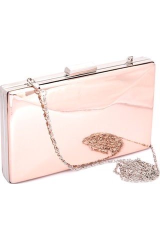 Lela Ayna Görünümlü Zincirli Bayan Abiye Çanta 347136Ayna L Rose