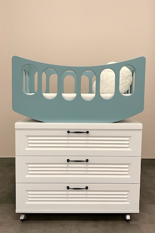 Arion Kids Beşik Ahşap Lake Boya Üstün Kalite Pembe