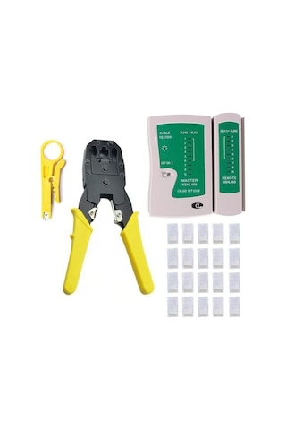 Pense + Tester + 100 Adet Rj45 Network Seti