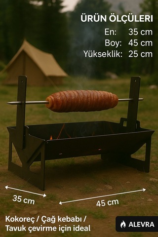 Alevra Mangal,demonte ,cevirme Aparatli,cevirmeli Mangal Diğer