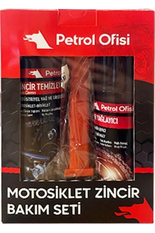 Petrol Ofisi Motosiklet Zincir Bakım Paketi Fırça Temizleyici Yağlayıcı