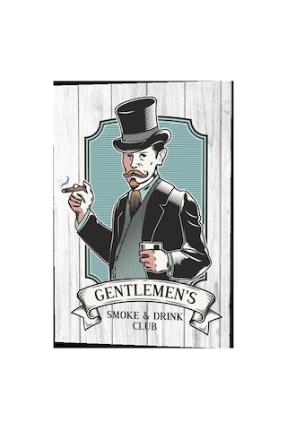 Centilmen Beyler Kulübü Kibar erkek ahşap desenli retro vintage a