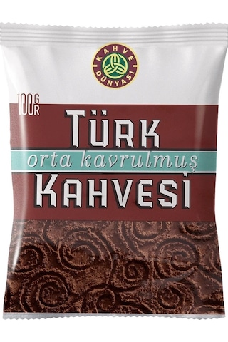 Kahve Dünyası Orta Kavrulmuş Türk Kahvesi 100GR (24 Lü Set) (2 Kutu)