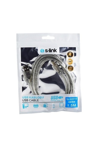 Sl-u2015 Usb2.0 1.5m Şeffaf Yazıcı Kablosu, Şeffaf Genel