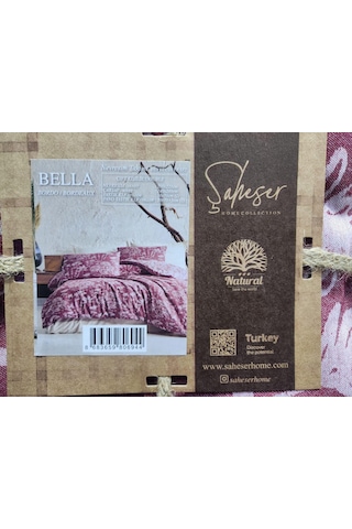 Şaheser Çiftkişilik Nevresim Takımı Bella Bordo Desenli
