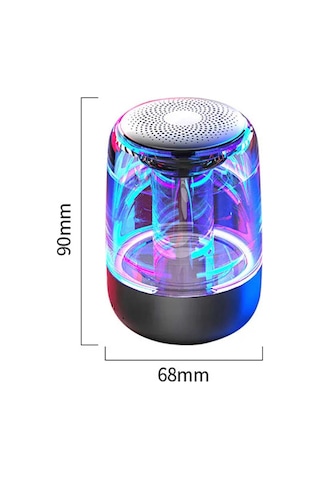 Singree Kablosuz Bluetooth Hoparlör - 7 Renkli Led Işık, Tws Stereo Ses, Taşınabilir, 8 Saat Çalma Süresi
