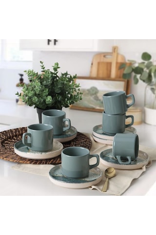 Lexroo Colored Çay Takımı 12 Parça 6 Kişilik 19781 Çok Renkli