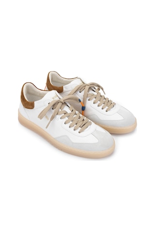 Barracuda Erkek Hakiki Deri Beyaz/kahverengi Sneakers & Spor Ayakkabı 511 Bu3520b Erk Ayk Y25 Marmo/cml/sattel Beyaz - Camel