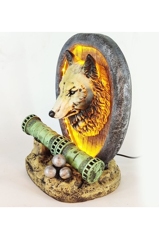 Sahi Topu Kurt Büst Dekoratif Işıklı Konik Tütsülük