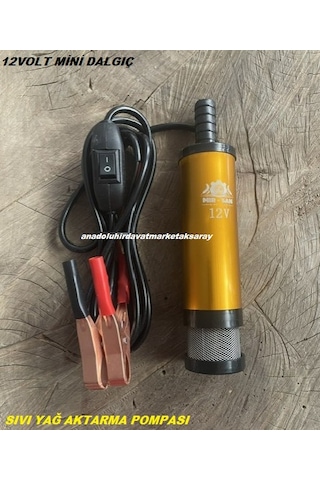 Mrs 12volt 1/2 Zeytin Yağ Pompası Mazot Aktarma Pompası Mini Dalgıç Su Sıvı Pompası