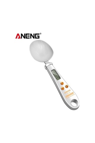 Ulzyvf Createtech Terazi Tartı Ölçme Kaşığı Htc-6, Gram Fonksiyonlu Elektronik Ekran, Beyaz Beyaz