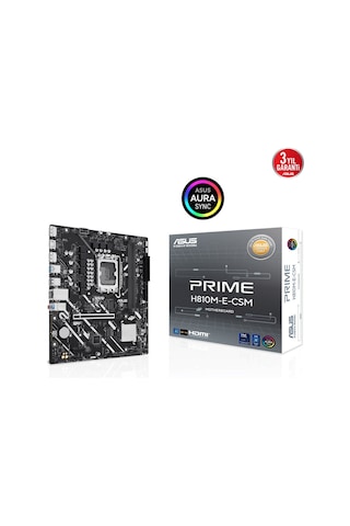 Asus Prıme H810m-e-csm Ddr5 Hdmı-dp Pcıe 4.0 1851p Matx Kurumsal Anakart