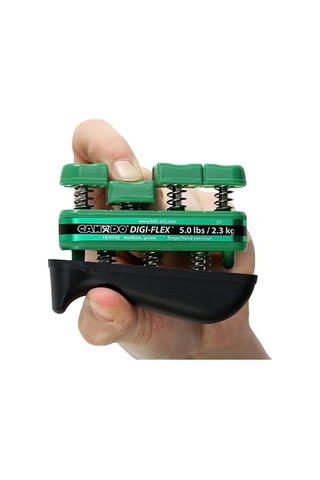 Cando Digi-flex Hand Exerciser - Green, Medium - Finger 5.0 Lb