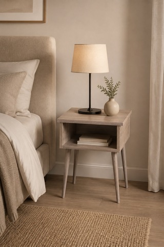 Renazzo %100 Mdf Shark Komodin - Çekmecesiz Atlantik Çam