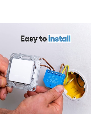 Shelly 1 L Single Wire - Anahtar Röle Kablosuz Wifi Ev Otomasyonu