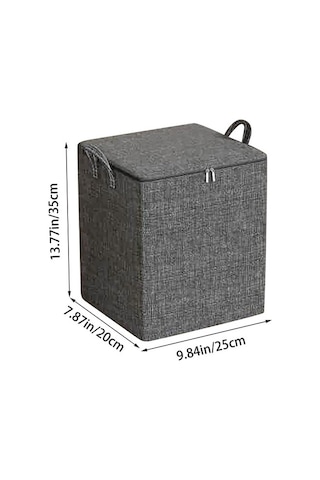 Unimarket Kapaklı Saklama Kutuları Büyük Dolap Keten Kumaş Kabı Katlanabilir Dolap Organizatörleri Giysiler Için Dalı Saplı Giysi Saklama Kutuları Oturma Odası Yorgan Yastıklar Yorgan D X2zwrm