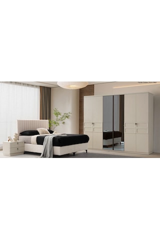 Malina Mdf Yatak Odası Takımı Başlık Dahil Baza Hariç