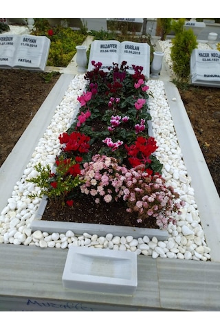 Mezar Taşı 15 Kg 1-2 cm Beyaz Dolomit Tamburlanmış Beyaz Doğal Taş