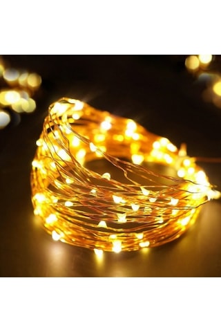 3 Metre Pilli Peri Led. Dekor Işık Günışığı. Dekoratif Led Lamba Sarı