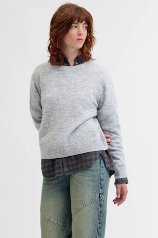 Jack & Jones Jxevi Crew Neck Knit Kadın Kazak Gri