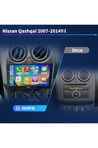 Nissan Qashqai 2007-2014yıl 1gb Ram 16gb Rom Carplay Multimedya 9"