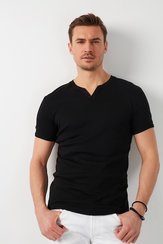 Buratti Pamuklu V Yaka Slim Fit Erkek T Shirt 5902122 Siyah
