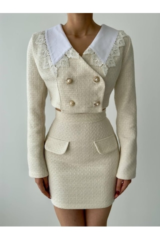 S-pazarım Stanis Chanel Takım Beyaz