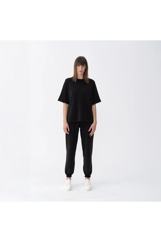 Qua Home Isla Kadın Modal T-shirt Siyah