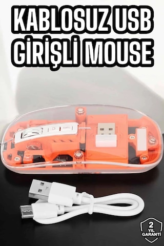 Mouse Çift Modlu Kablosuz Bağlantılı 2.4ghz Destekli
